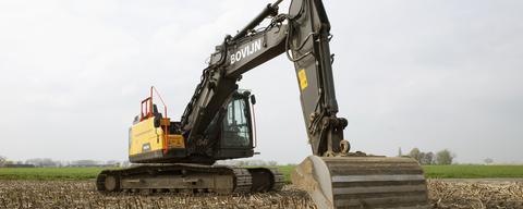 grondwerken bovijn volvo kraan